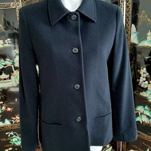 Plush Black Cashmere/Wool Jacket - Casual Corner